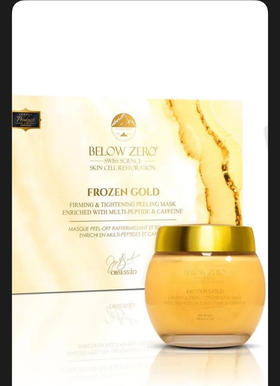 Below Zero Frozen Gold - Firming & Tightening Peeling Mask